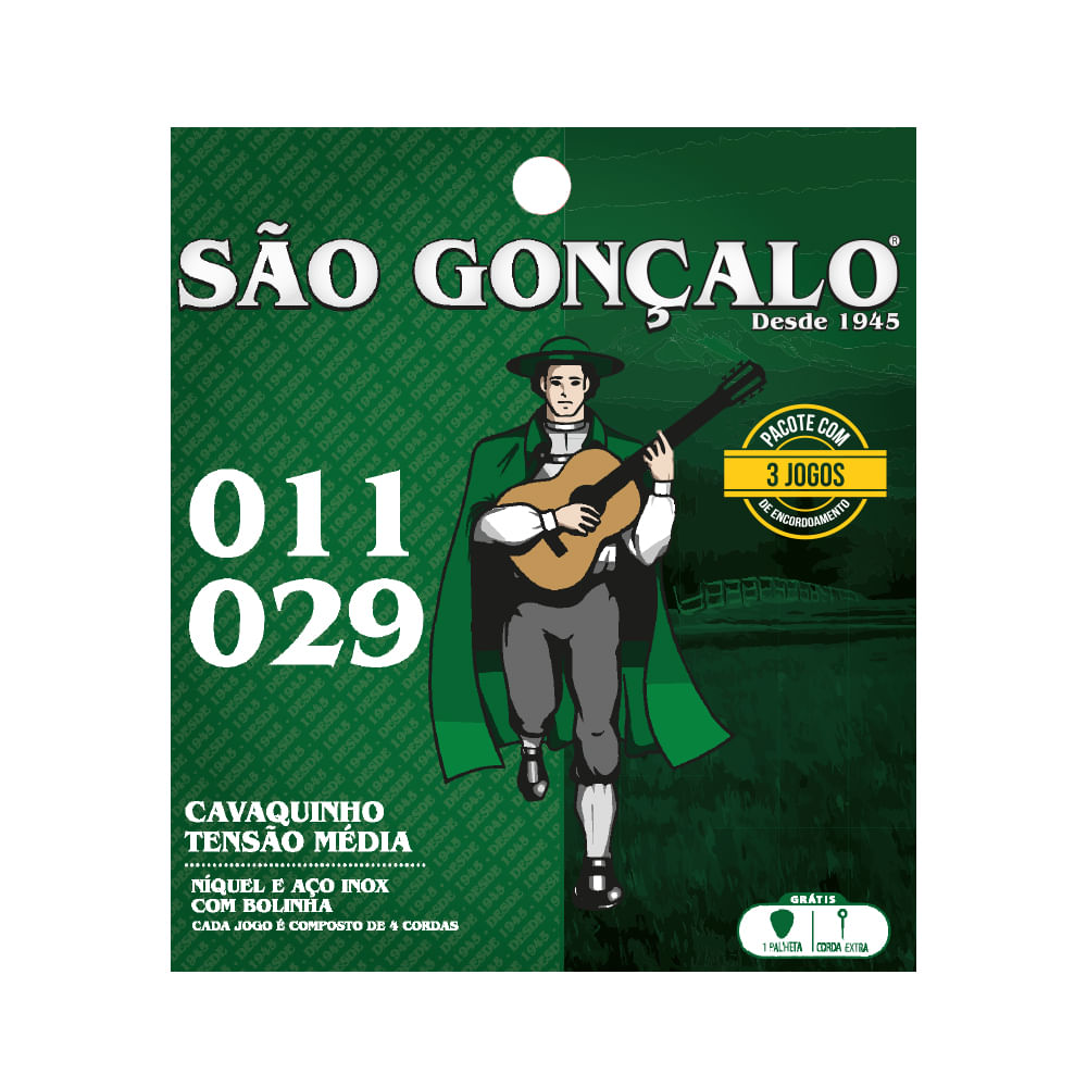 Jogo De Cordas Para Cavaco São Gonçalo 011 Com Bolinha