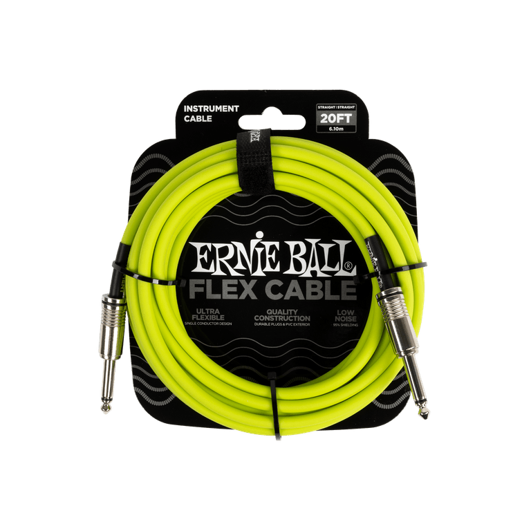 Cabo-Ernie-Ball-Flex-P10-Reto-Reto-com-6mts-Verde-P06419 Cabo-Ernie-Ball-Flex-P10-Reto-Reto-com-6mts-Verde-P06419