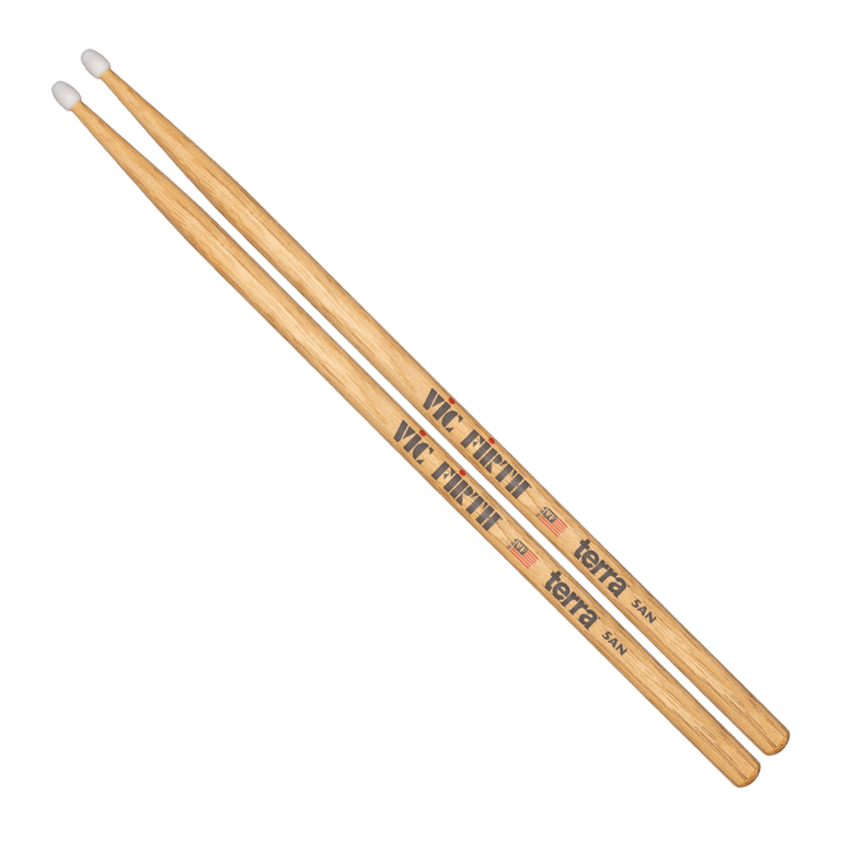 Baqueta-Vic-Firth-Terra-American-Classic-5A-em-Hickory-Premium-Ponta-de-Nylon Baqueta-Vic-Firth-Terra-American-Classic-5A-em-Hickory-Premium-Ponta-de-Nylon