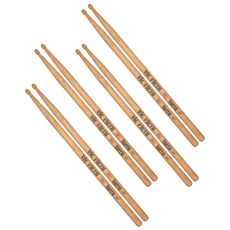 Baqueta-Vic-Firth-Terra-American-Classic-5A-em-Hickory-Premium-Pack-4-Pares Baqueta-Vic-Firth-Terra-American-Classic-5A-em-Hickory-Premium-Pack-4-Pares