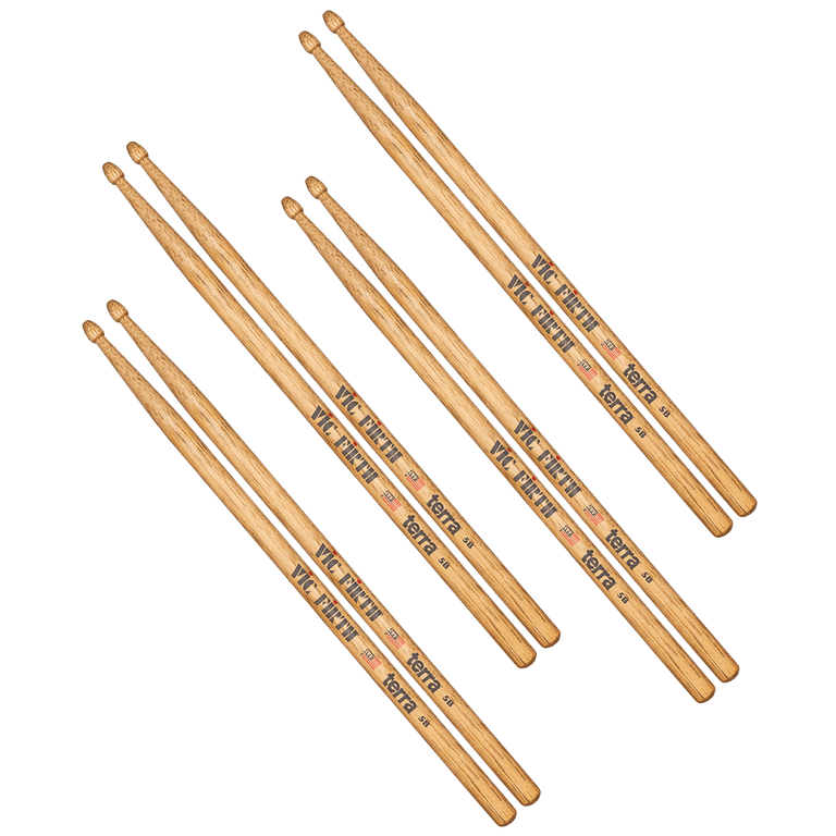 Baqueta-Vic-Firth-Terra-American-Classic-5B-em-Hickory-Premium-Pack-4-Pares Baqueta-Vic-Firth-Terra-American-Classic-5B-em-Hickory-Premium-Pack-4-Pares